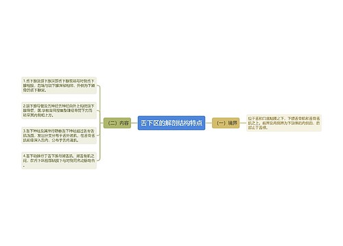 舌下区的解剖结构特点