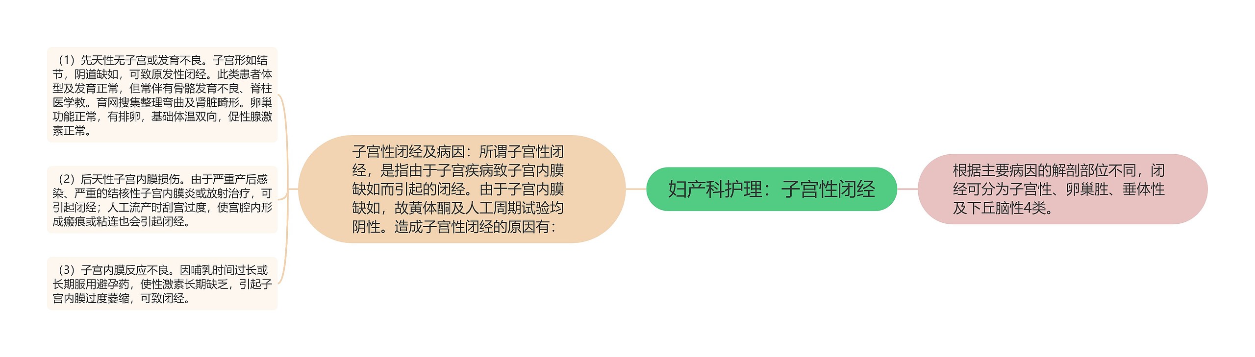 妇产科护理：子宫性闭经思维导图