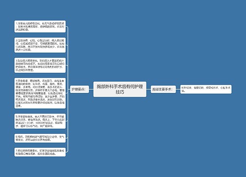 胸部外科手术后有何护理技巧