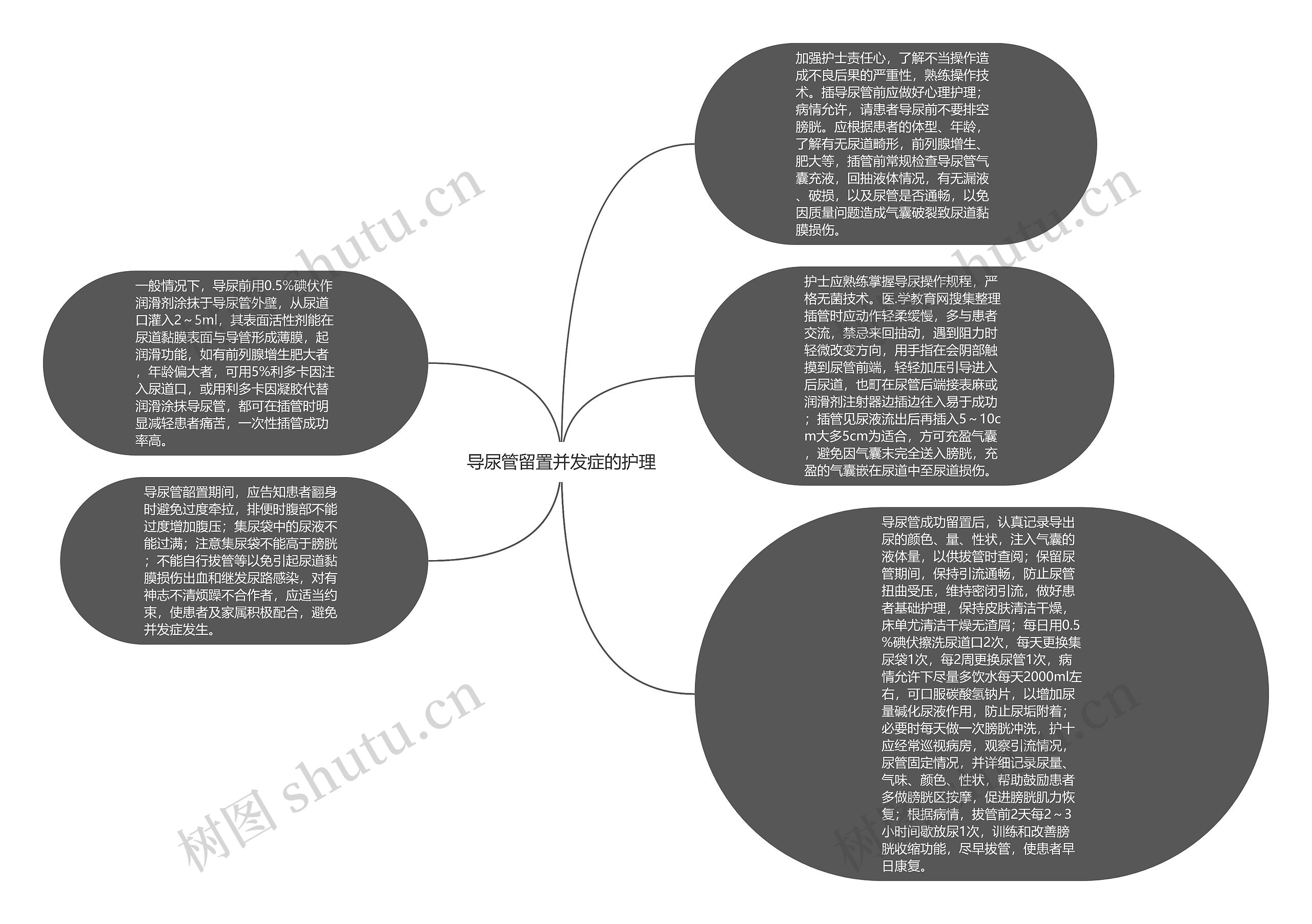 导尿管留置并发症的护理思维导图