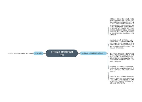 《合同法》对拍卖的具体详规