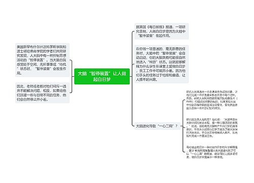 大脑“暂停装置”让人做起白日梦