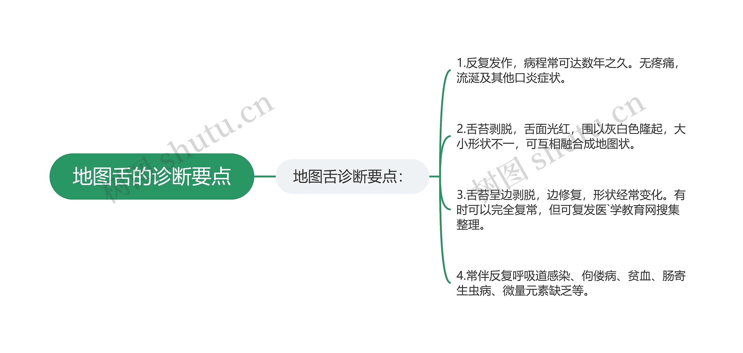 地图舌的诊断要点思维导图