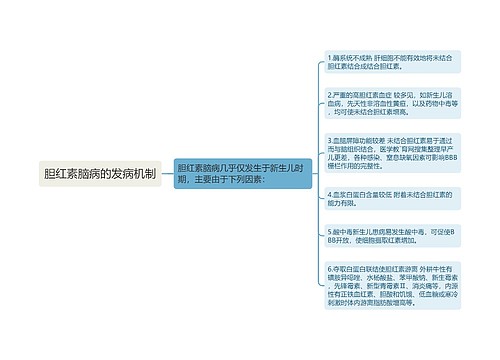 胆红素脑病的发病机制