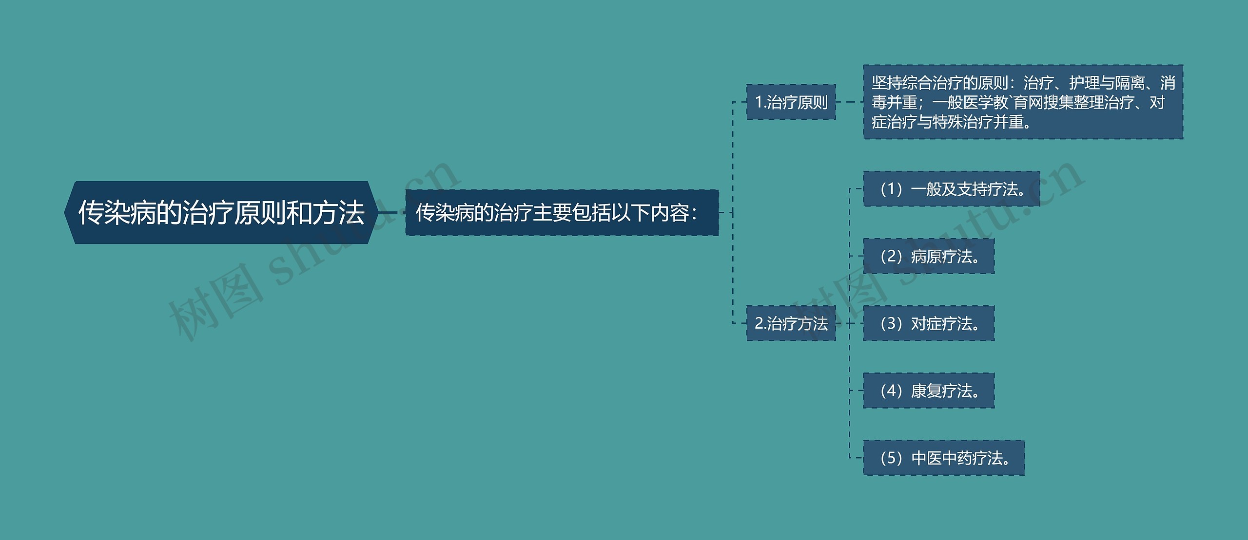 传染病的治疗原则和方法思维导图
