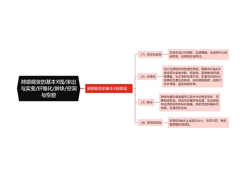 肺部病变的基本X线/渗出与实变/纤维化/肿块/空洞与空腔