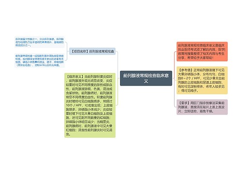 前列腺液常规检查临床意义