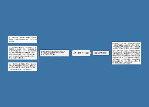 电针的折针原因