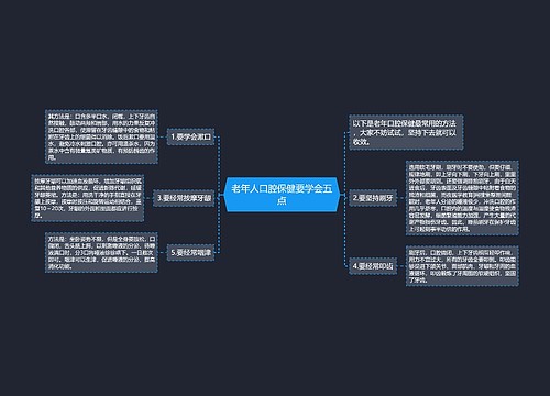 老年人口腔保健要学会五点