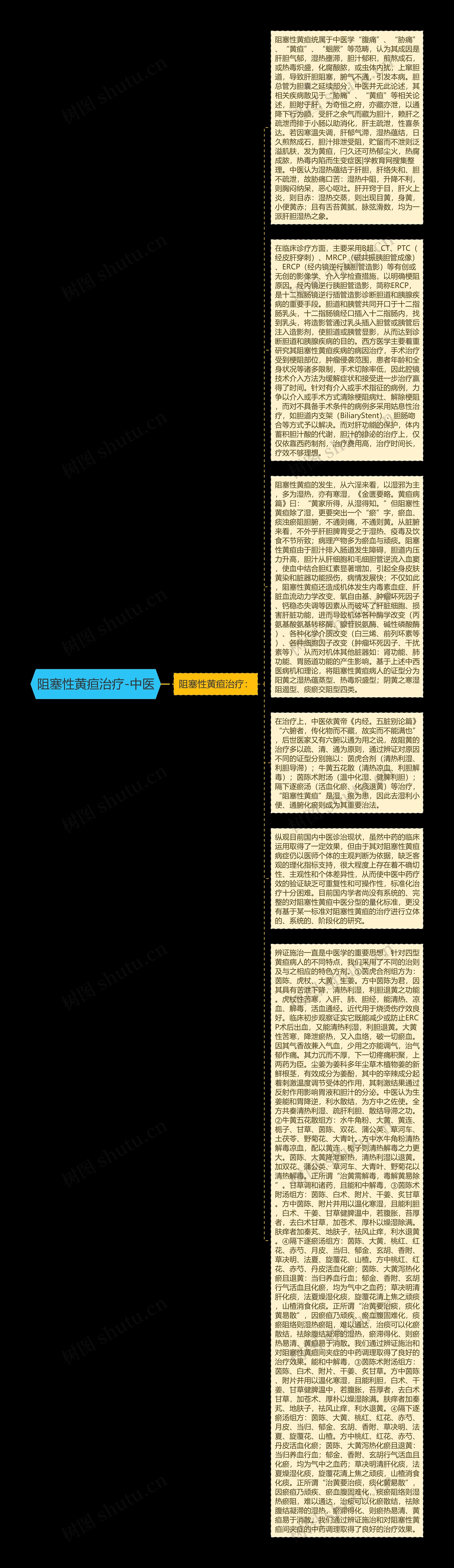 阻塞性黄疸治疗-中医思维导图