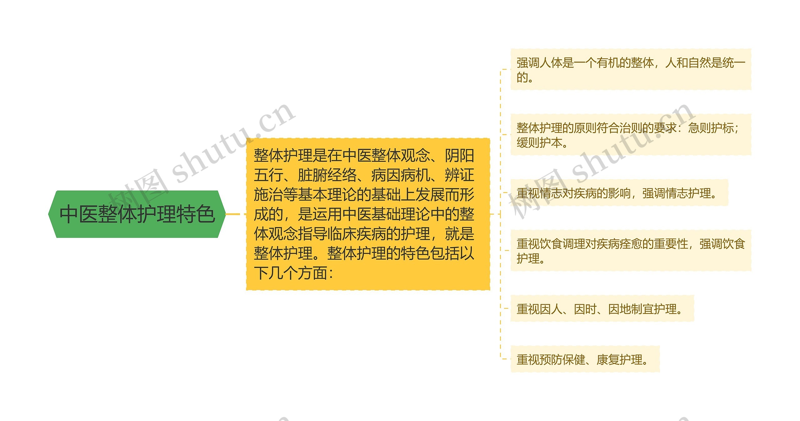 中医整体护理特色思维导图