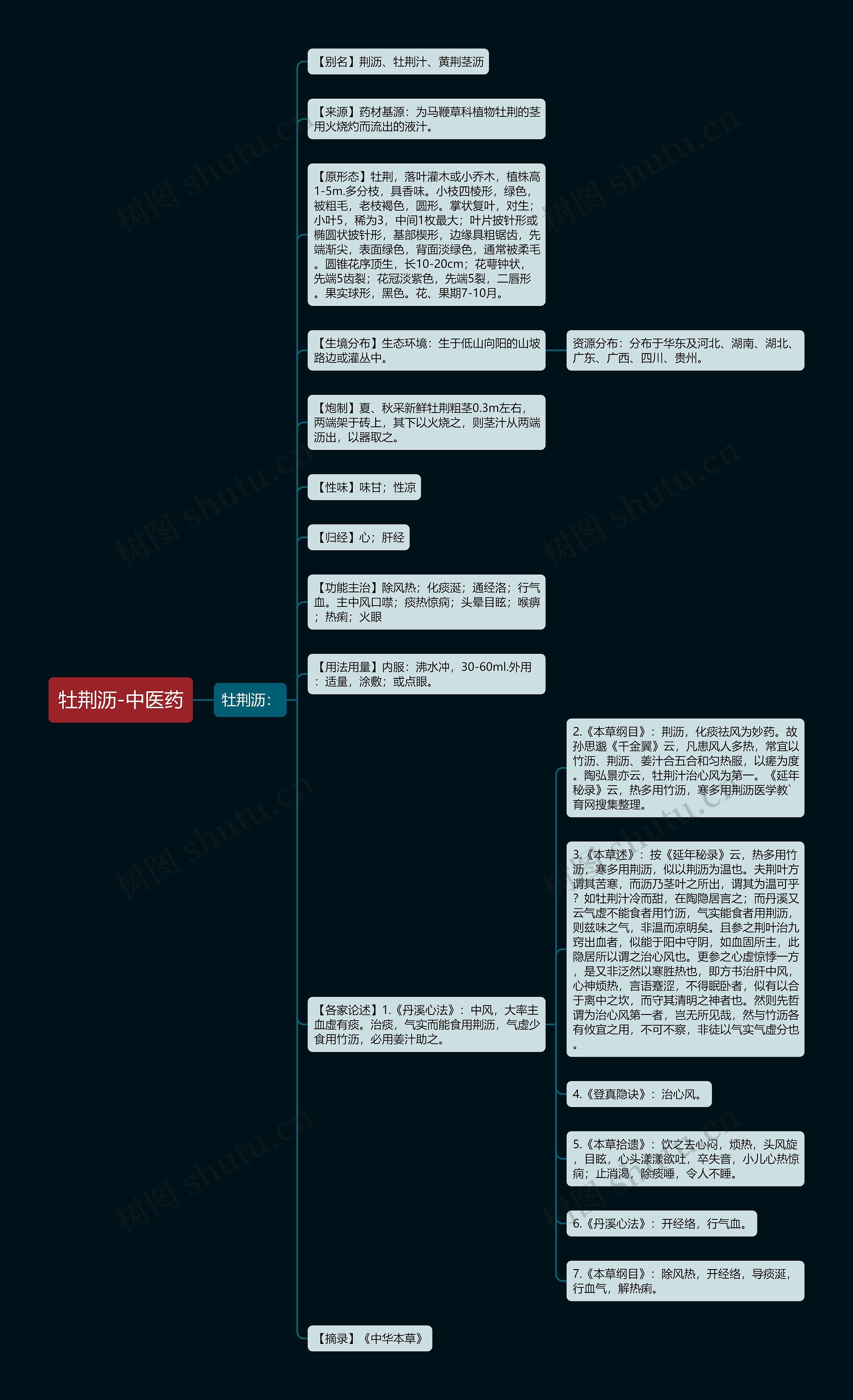 牡荆沥-中医药思维导图