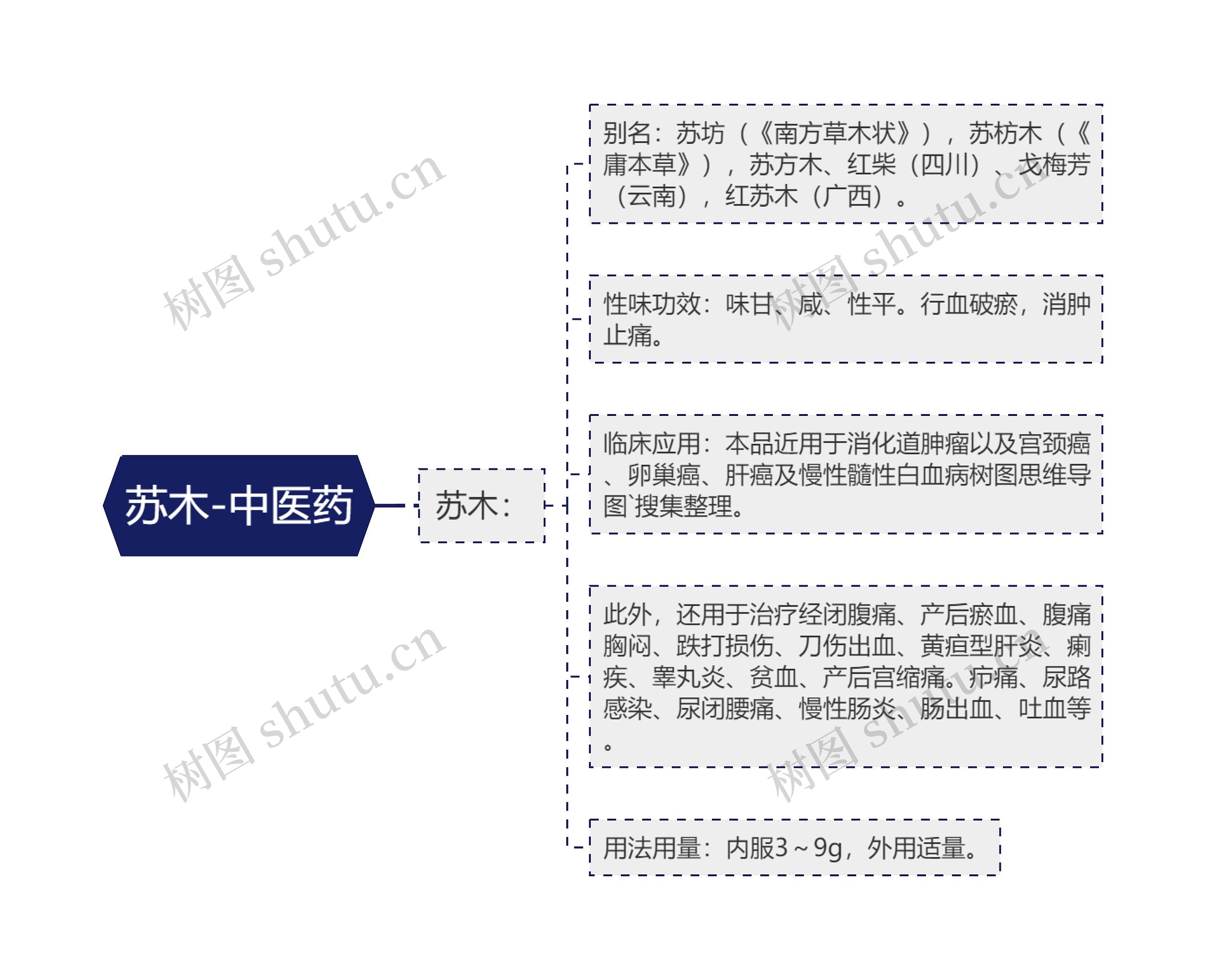 苏木-中医药思维导图