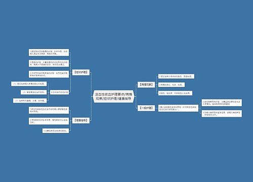 溶血性贫血护理要点/病情观察/症状护理/健康指导