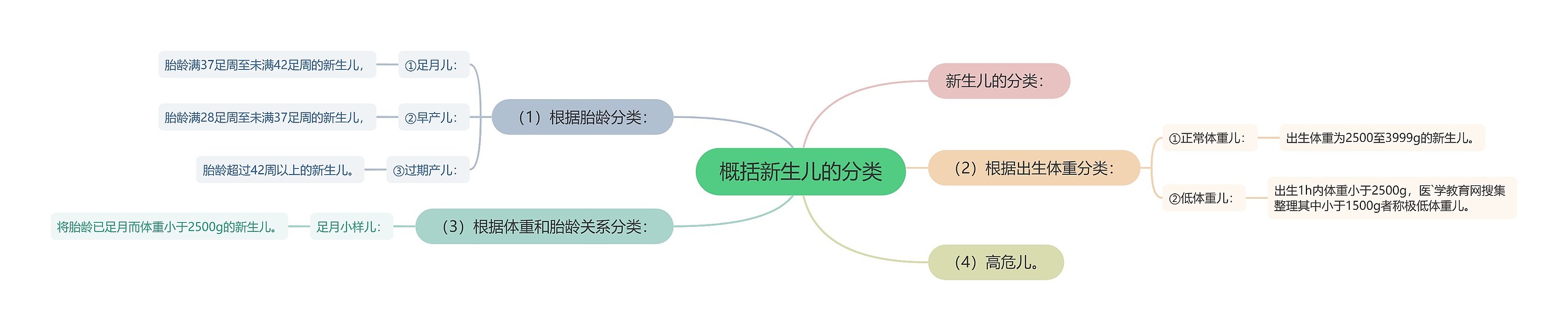 概括新生儿的分类