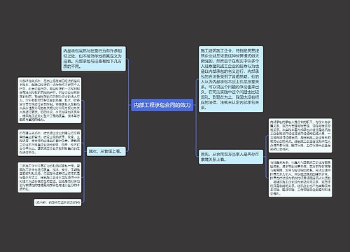 内部工程承包合同的效力