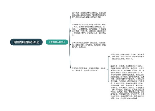 胃癌的病因病机概述