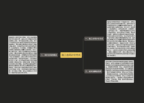 施工合同计价方式
