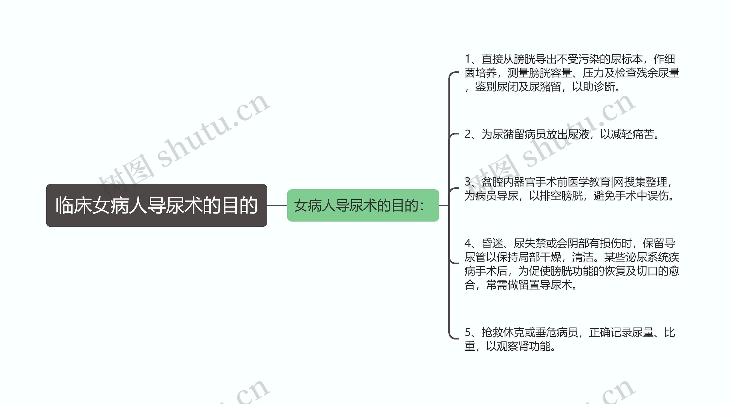 临床女病人导尿术的目的