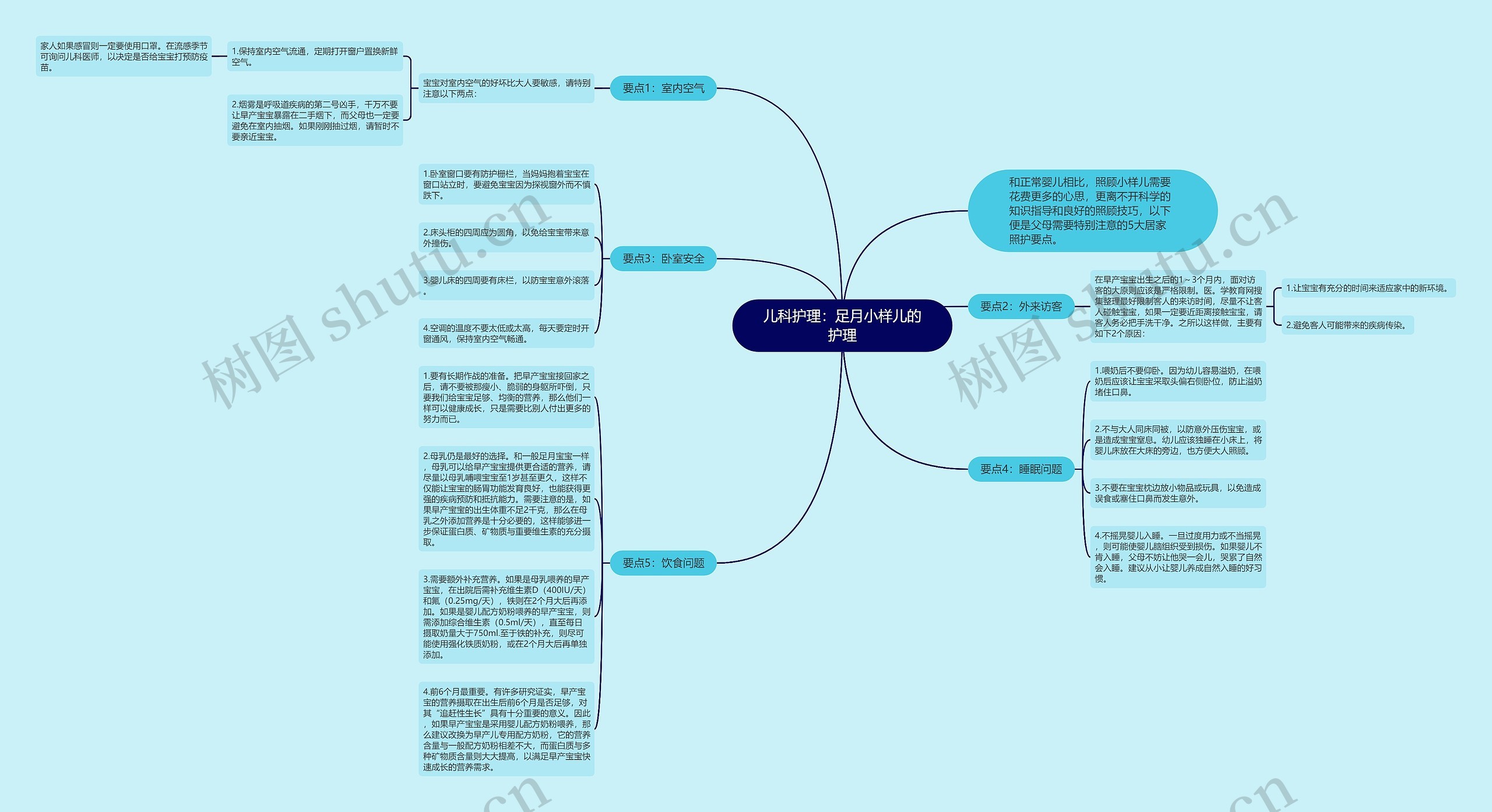 儿科护理：足月小样儿的护理思维导图