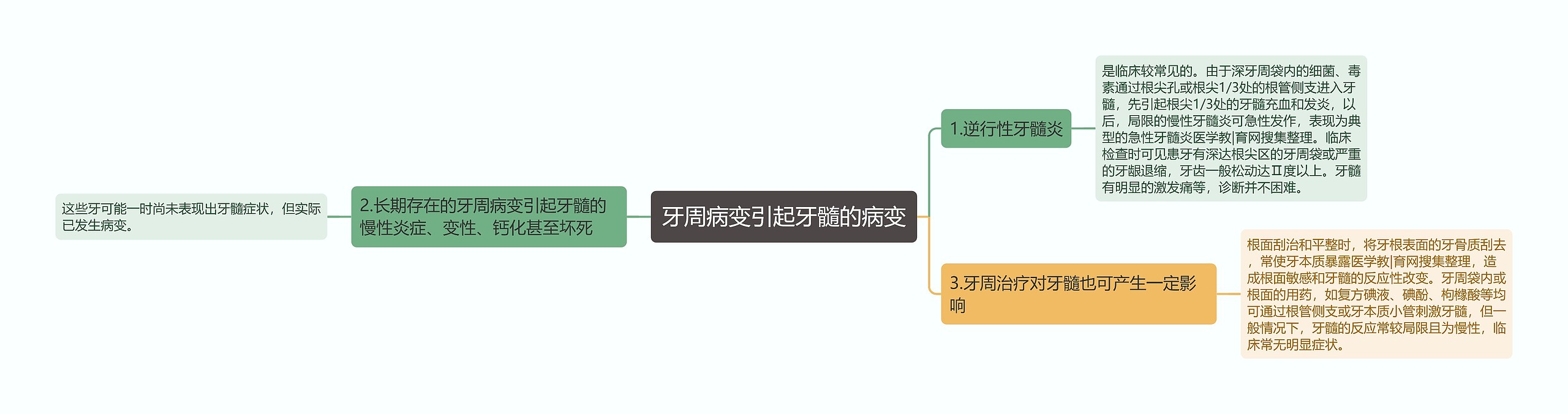 牙周病变引起牙髓的病变