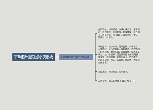 下焦湿热型妊娠小便淋痛