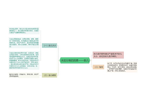 决定分娩的因素——胎儿