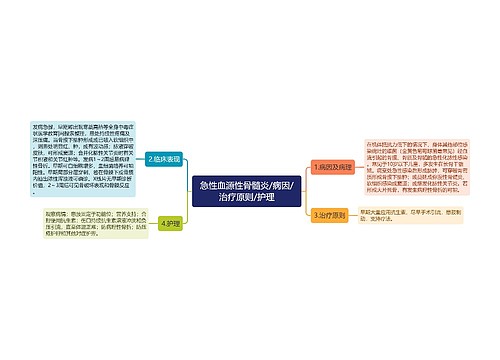 急性血源性骨髓炎/病因/治疗原则/护理