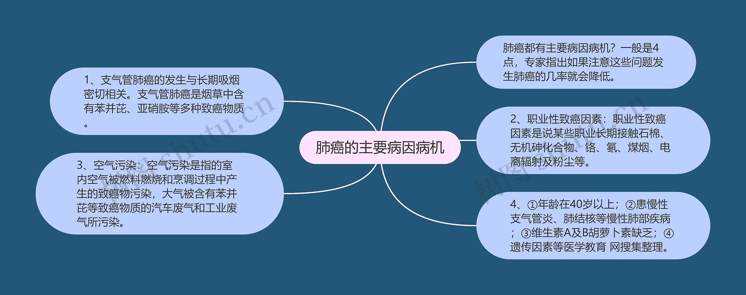 肺癌的主要病因病机思维导图