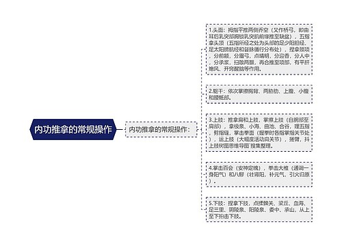 内功推拿的常规操作