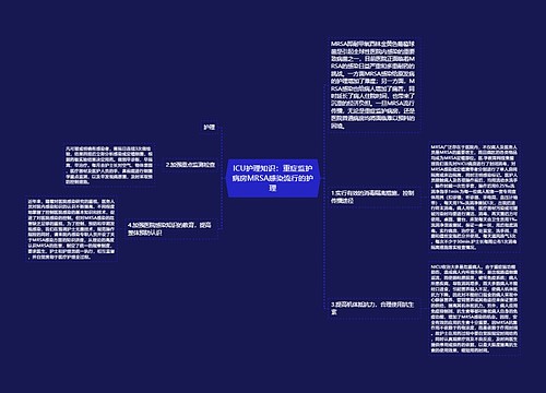 ICU护理知识：重症监护病房MRSA感染流行的护理