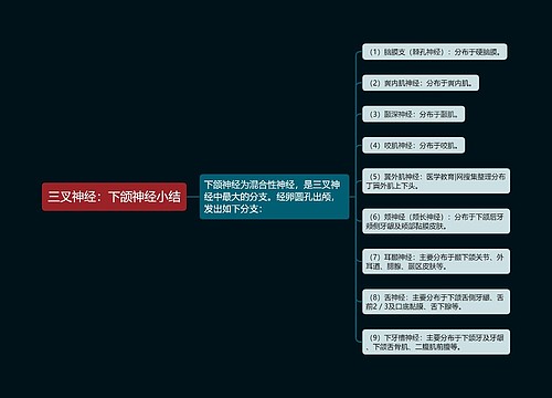 三叉神经：下颌神经小结