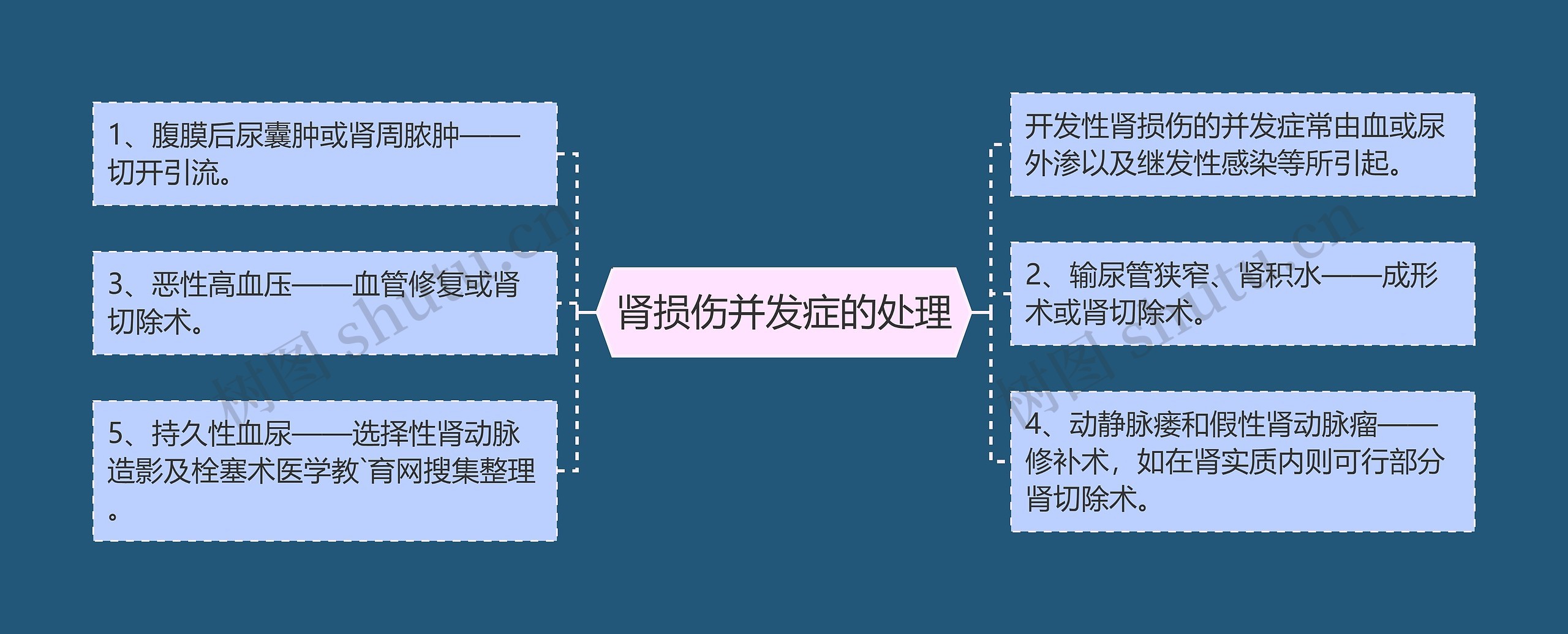 肾损伤并发症的处理思维导图