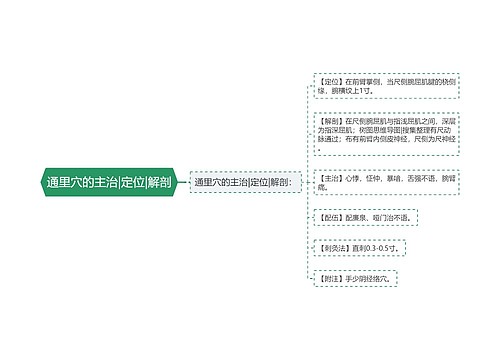 通里穴的主治|定位|解剖