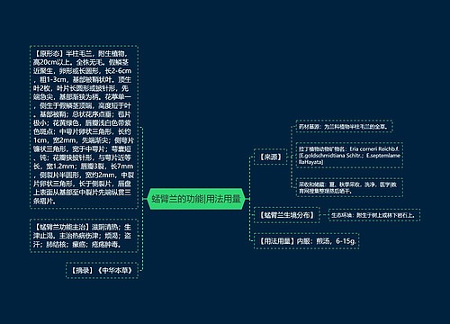 蜢臂兰的功能|用法用量