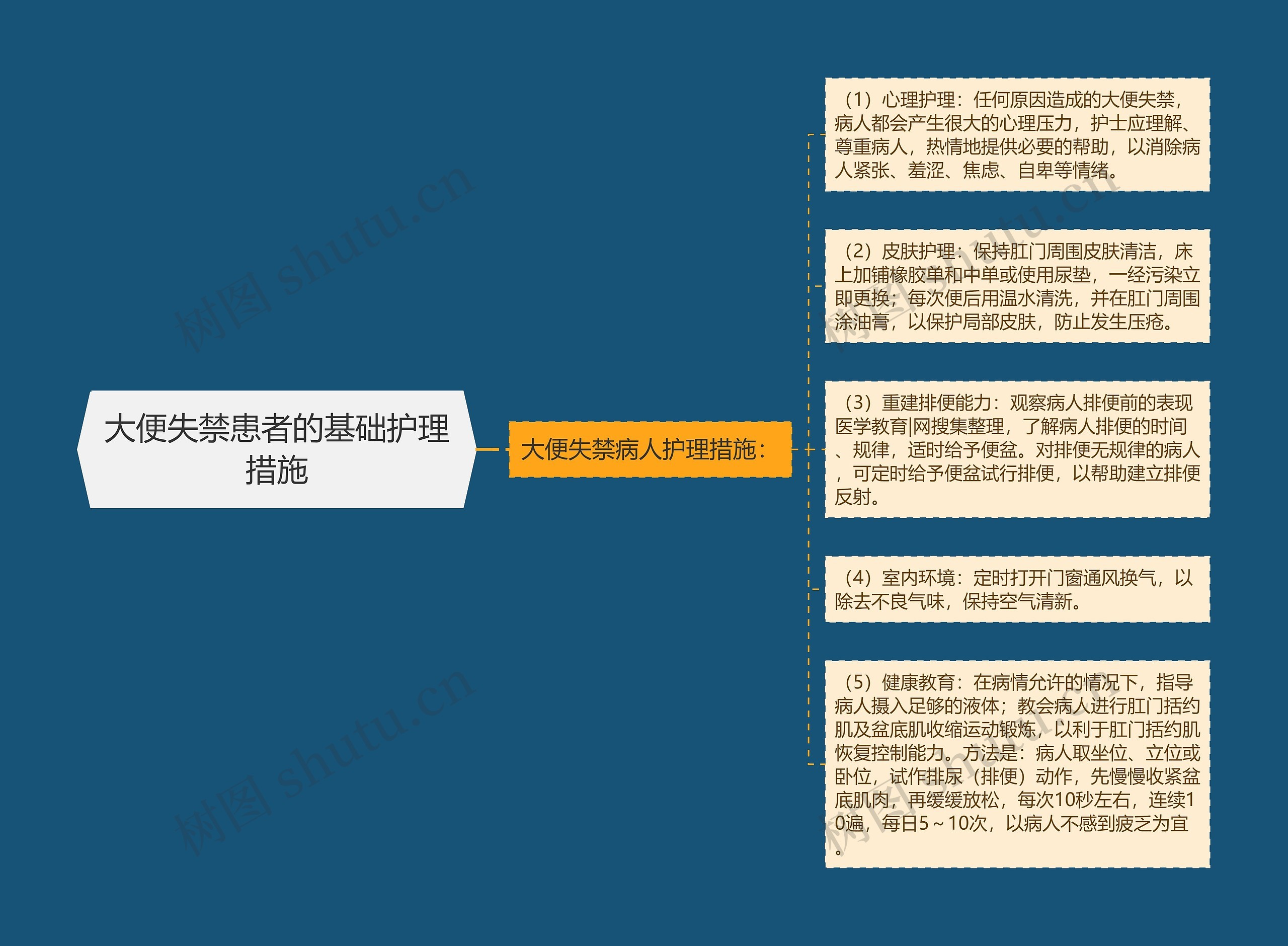 大便失禁患者的基础护理措施思维导图