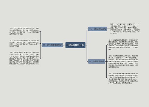 门面证明怎么写