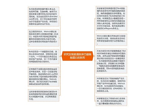 研究发现能清除淋巴瘤细胞蛋白的新药