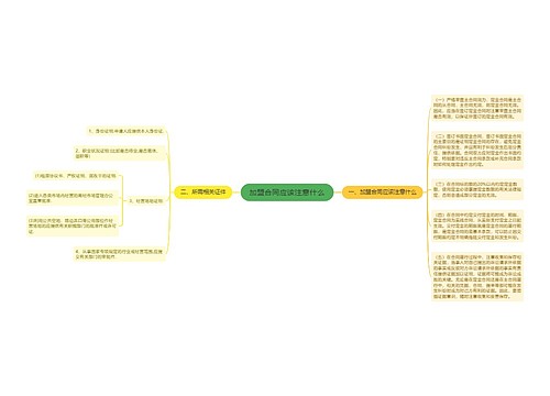 加盟合同应该注意什么