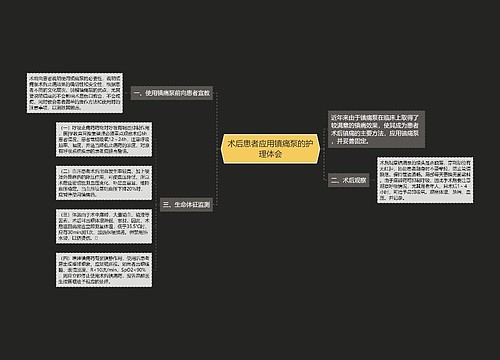 术后患者应用镇痛泵的护理体会