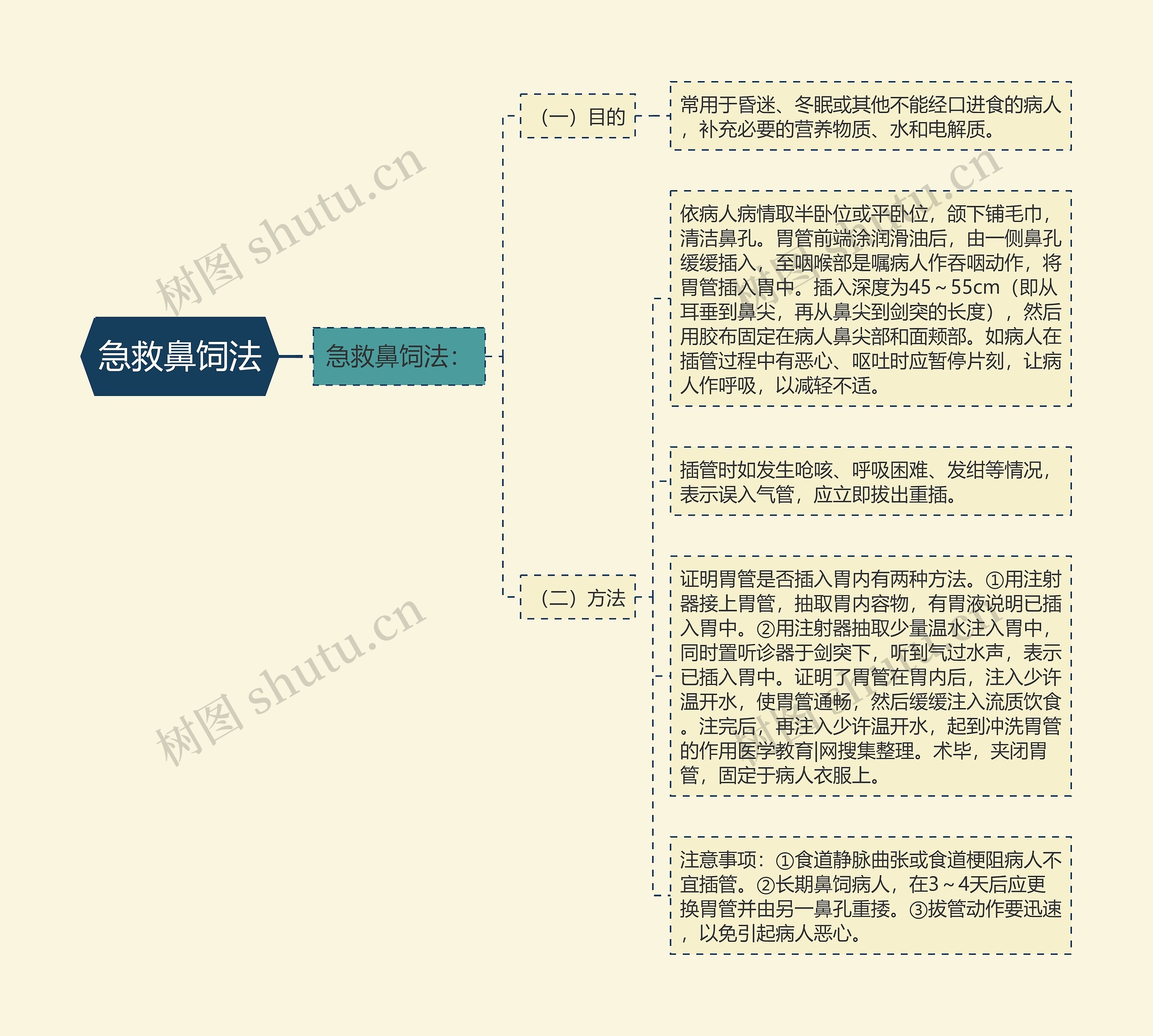 急救鼻饲法思维导图