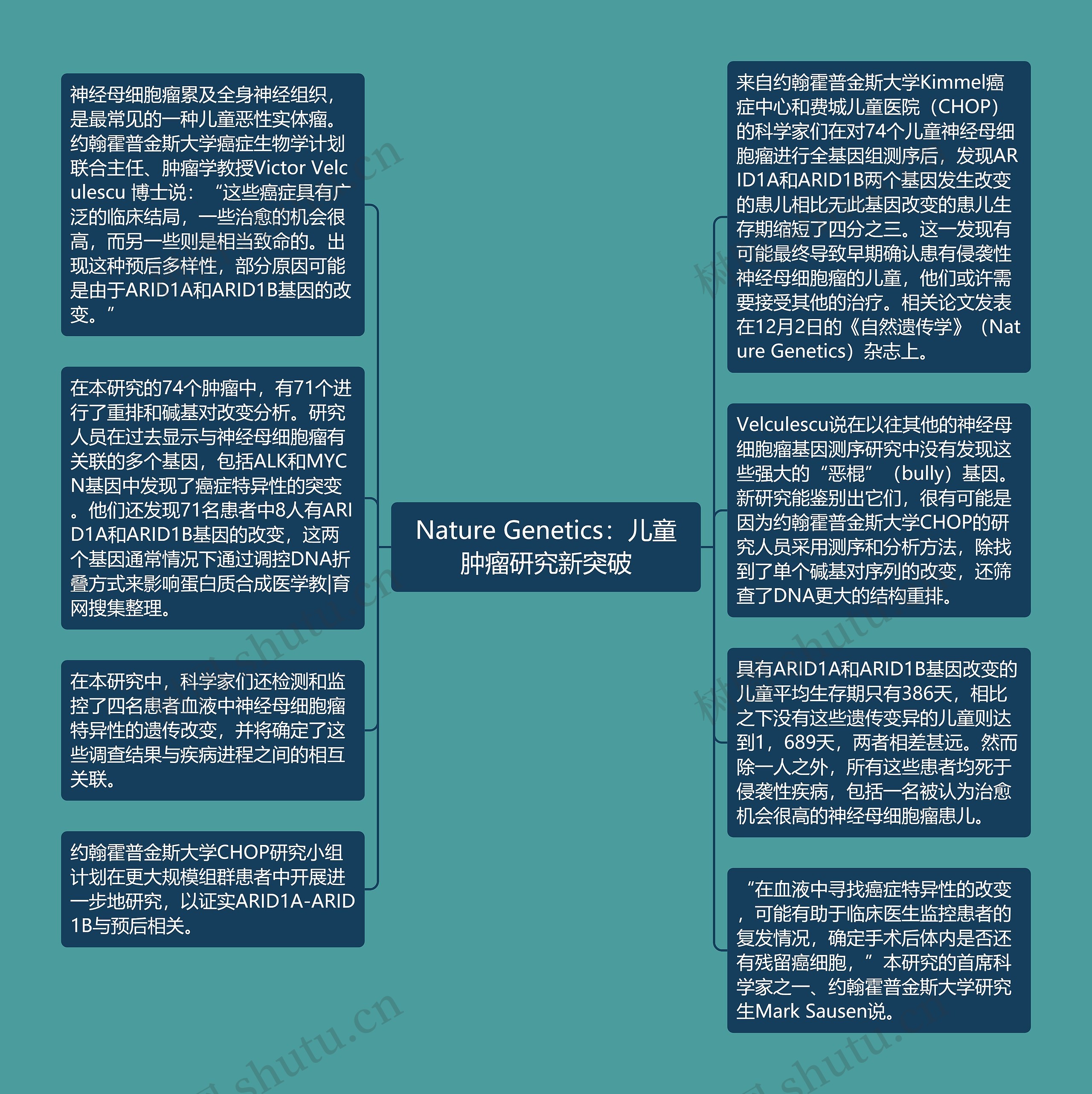 Nature Genetics：儿童肿瘤研究新突破思维导图