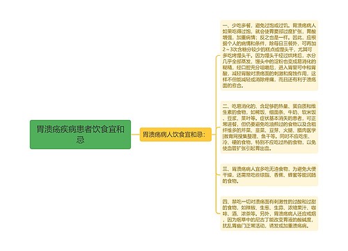 胃溃疡疾病患者饮食宜和忌