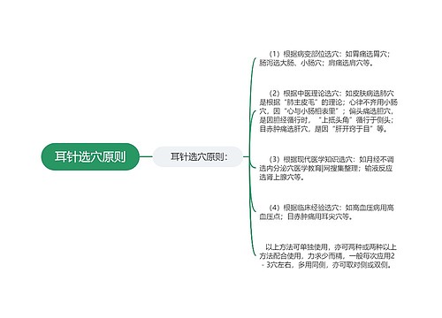 耳针选穴原则