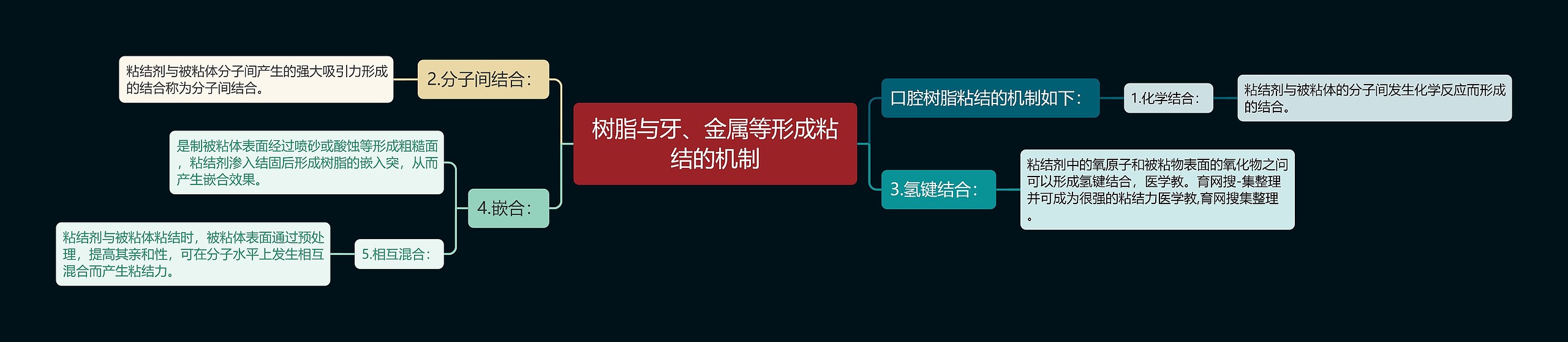 树脂与牙、金属等形成粘结的机制