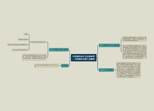 共同委托有什么法律效果，共同委托代理人有哪些