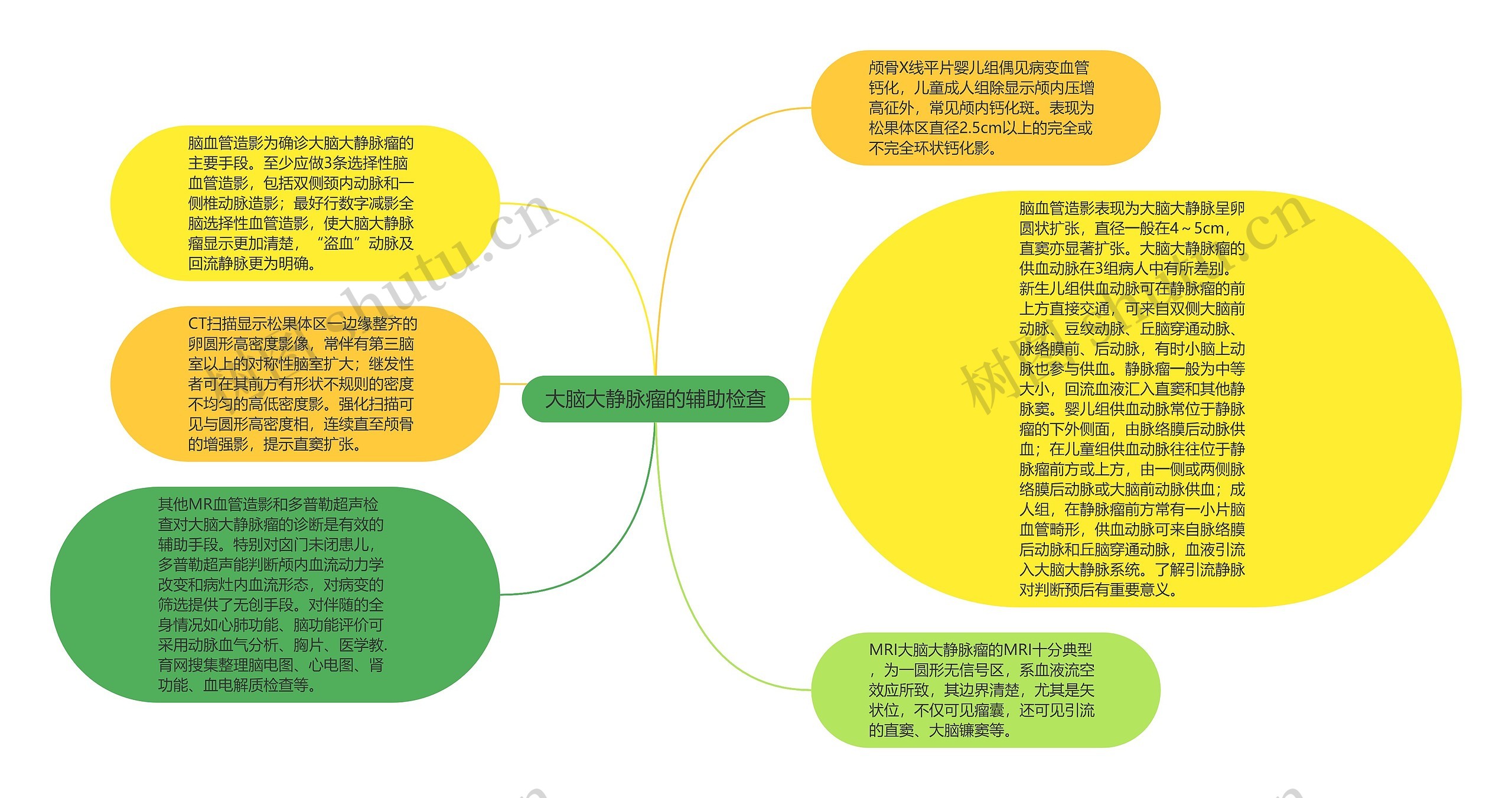 大脑大静脉瘤的辅助检查思维导图