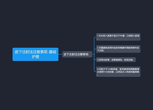 皮下注射法注意事项-基础护理