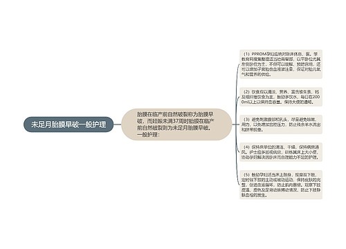 未足月胎膜早破一般护理