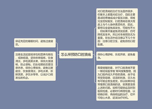 怎么样预防口腔溃疡